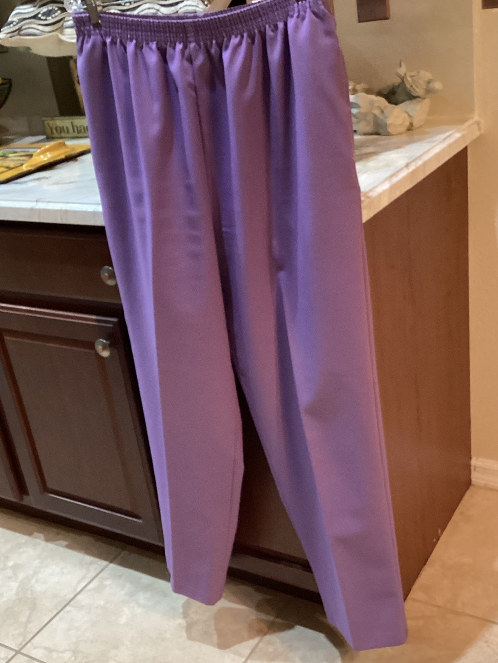 BonWorth Lavender Purple Elastic-Waist Pants 29”L 30”W